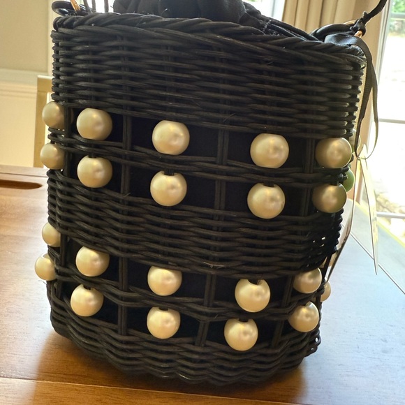 NWT Pearl Embellished Basket Bucket Bag - kate spade new york x Target Black - Picture 11 of 11